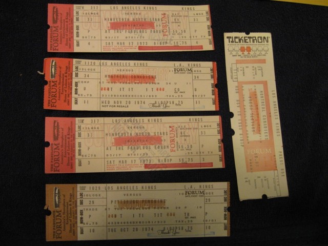 Hockey Tickets 1973