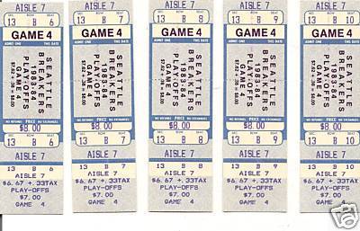 Hockey Tickets 1984