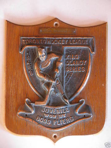 Toronto Hockey League Plaque/Trophy 1946   Boss Fliers