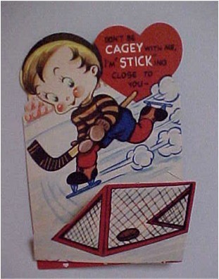 Hockey Valentine 1940s 1