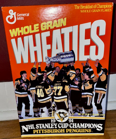 Hockey Wheaties 1991 Pittsburgh Penguins