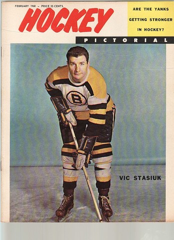Ice Hockey Mag 1960 Hockey Pictorial  Vic Stasiuk cover