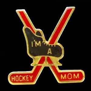 I'm A Hockey Mom Skate Sticks Novelty Sports Lapel Pin