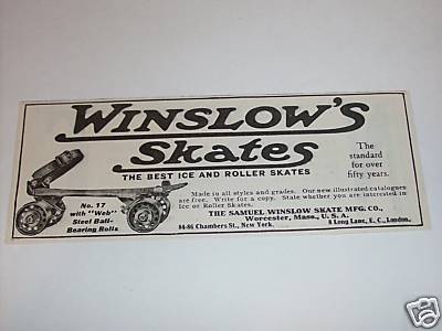 Ice Skate Ad 1907 Roller Skates