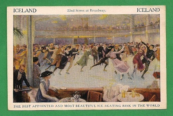 Ice Skating postcard 1920