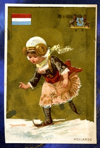 Ice Skating Card 1880  Holland