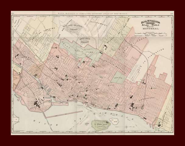 Map of Montreal  1896