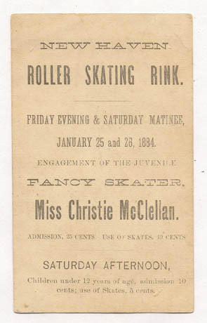 Roller Skating Cards 1884