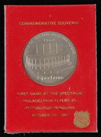First Ice Hockey Game at The Spectrum Souvenir Coin 1967 Philade