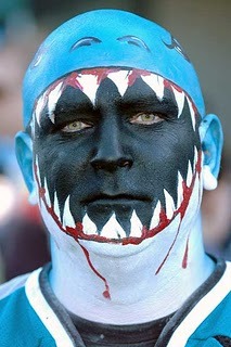 San Jose Sharks fan in Face Paint 2