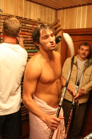 Alexander Ovechkin Shirtless in Dressing Room