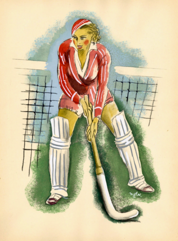 Field Hockey Goalie by Milivoy Uzelac 1932