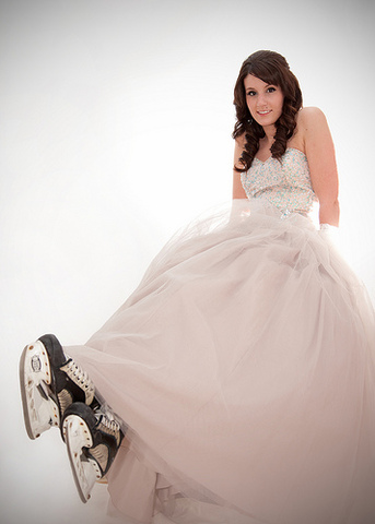 Ice Hockey Bride in Skates