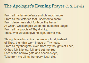 The Apologist's Evening Prayer