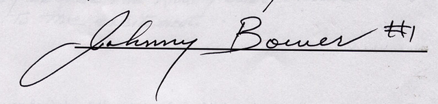 Johnny Bower Autograph