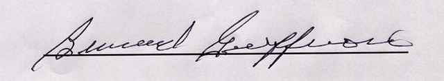 Bernard Geoffrion (Boom Boom) Autograph