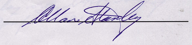 Allan Stanley Autograph