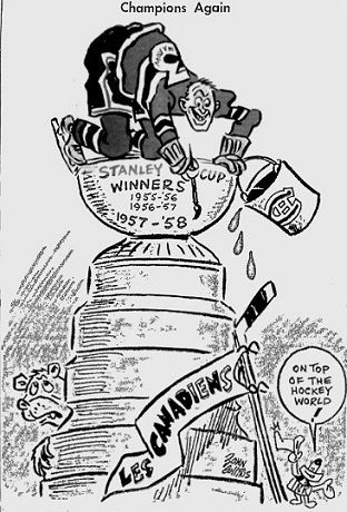 Montreal Canadiens Stanley Cup Comic 1958