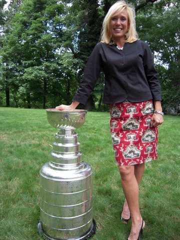 Teresa Champion with The Stanley Cup