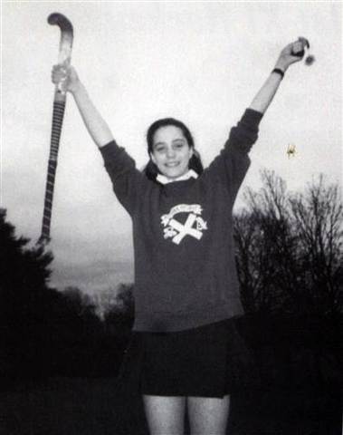 Catherine Middleton while playing field Hockey at 13 years old