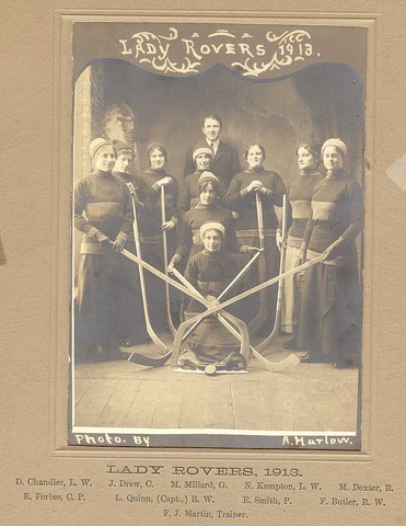 Womens Ice Hockey Champions 1913, Lady Rovers
