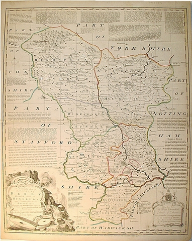 1758 Map Of Derby