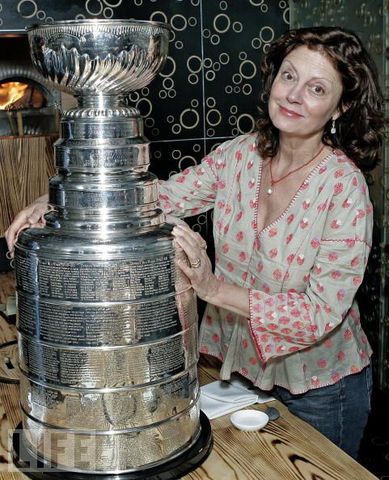 Susan Sarandon with The Stanley Cup
