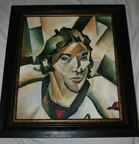 Picasso style painting of Alexander Ovechkin