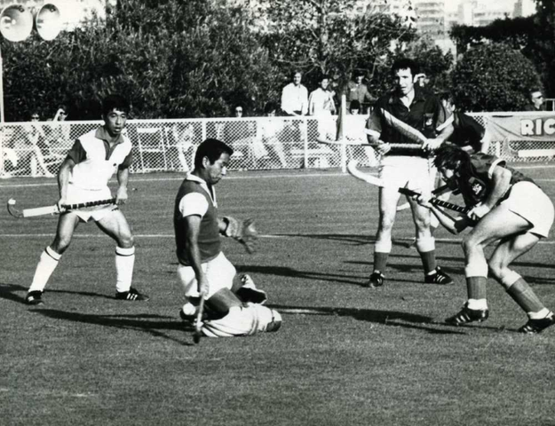 Field Hockey Action at 1st Hockey World Cup 1971 in Barcelona -2