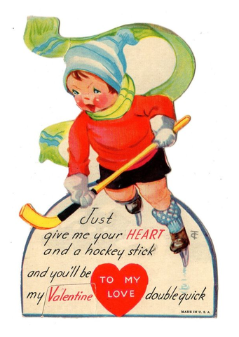 Valentine Ice Hockey Card