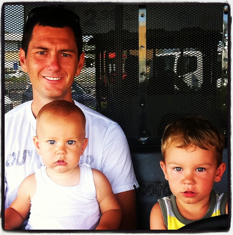 Jamie Dwyer and his 2 Sons