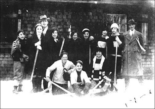 Womens Ice Hockey Team from Windsor, Nova Scotia - 1926