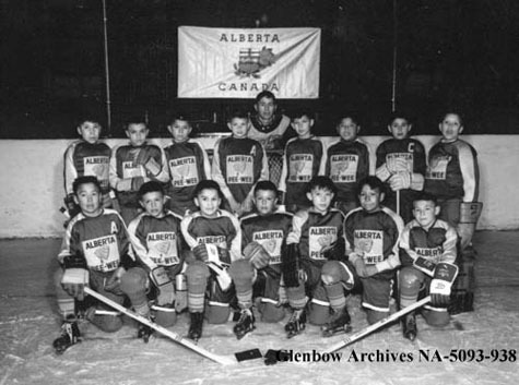 First Nations Pee Wee Ice Hockey Team From Calgary, Alberta