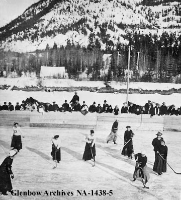Ladies Hockey Match at Banff Winter Carnival