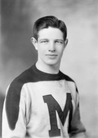 Father David Bauer when he played for St. Michael's College 1944