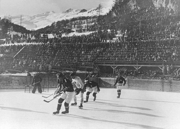 Canada & Switzerland playing outdoors in St. Moritz 