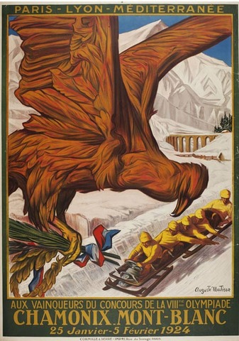 Winter Olympics Poster For 1924 - Chamonix, France