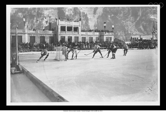 Canada vs Great Britain at 1924 Winter Olympics in Chamonix