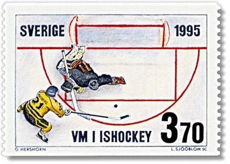 Peter Forsberg Stamp from Sweden - Winter Olympics Golden Goal