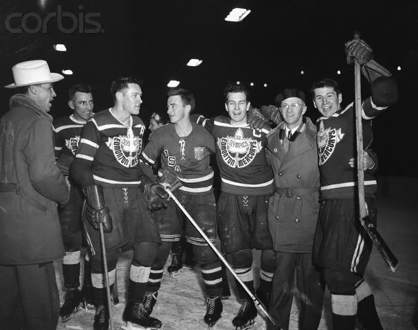 Edmonton Mercurys after Winning Winter Olympics Gold Medal