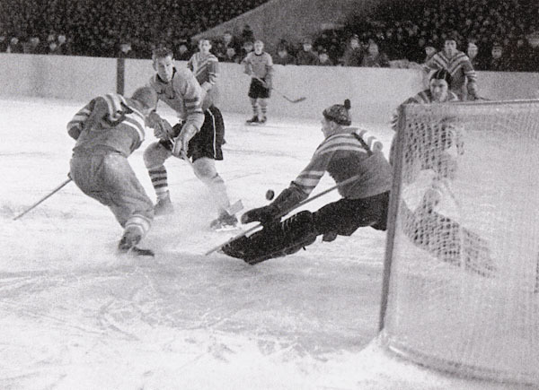 USSR Goalie Nikolai Puchkov Makes a Save During Gold Medal Game