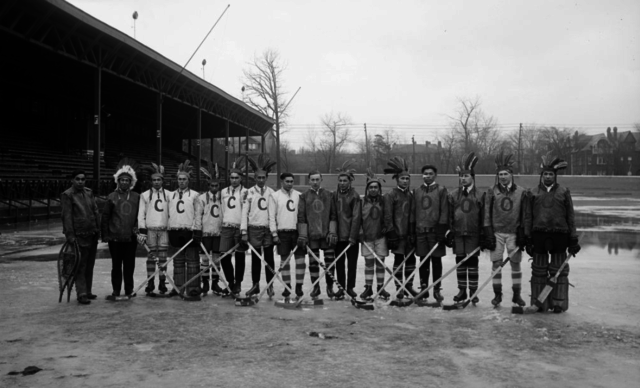 Cree & Ojibway Indian Hockey Tour in 1928