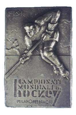 Ice Hockey Medal from 1934 in Milano, Italy
