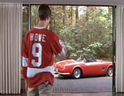 Ferris Bueller's Day Off - Gordie Howe Jersey & The Ferrari