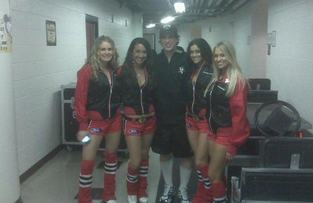 Sidney Crosby with Some Cheerleader Friends