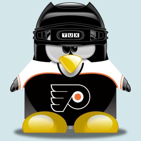 Penguin Playing Hockey 17