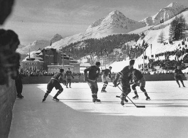 1st Game of the 1948 Winter Olympics - Switzerland 5 vs USA 4 