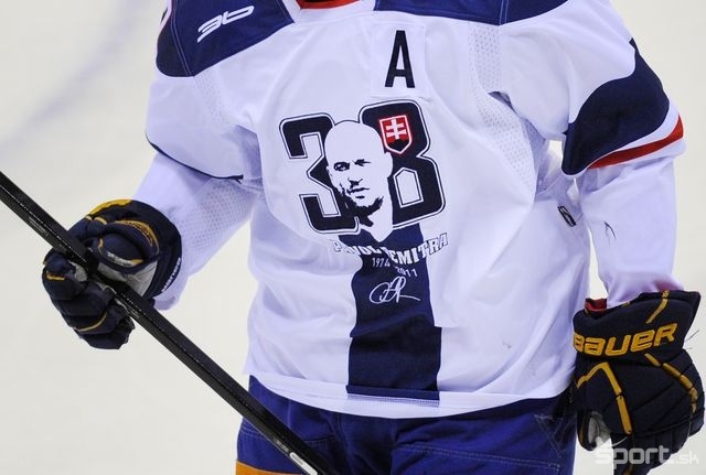 Pavol Demitra Tribute Jersey Used in Games at Skoda Cup - 2012