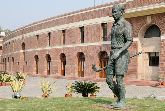 Major Dhyan Chand National Hockey Stadium - Statue at Entrance