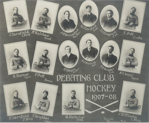 Pembroke Debating Club Hockey Team with Frank Nighbor - 1907 / 8